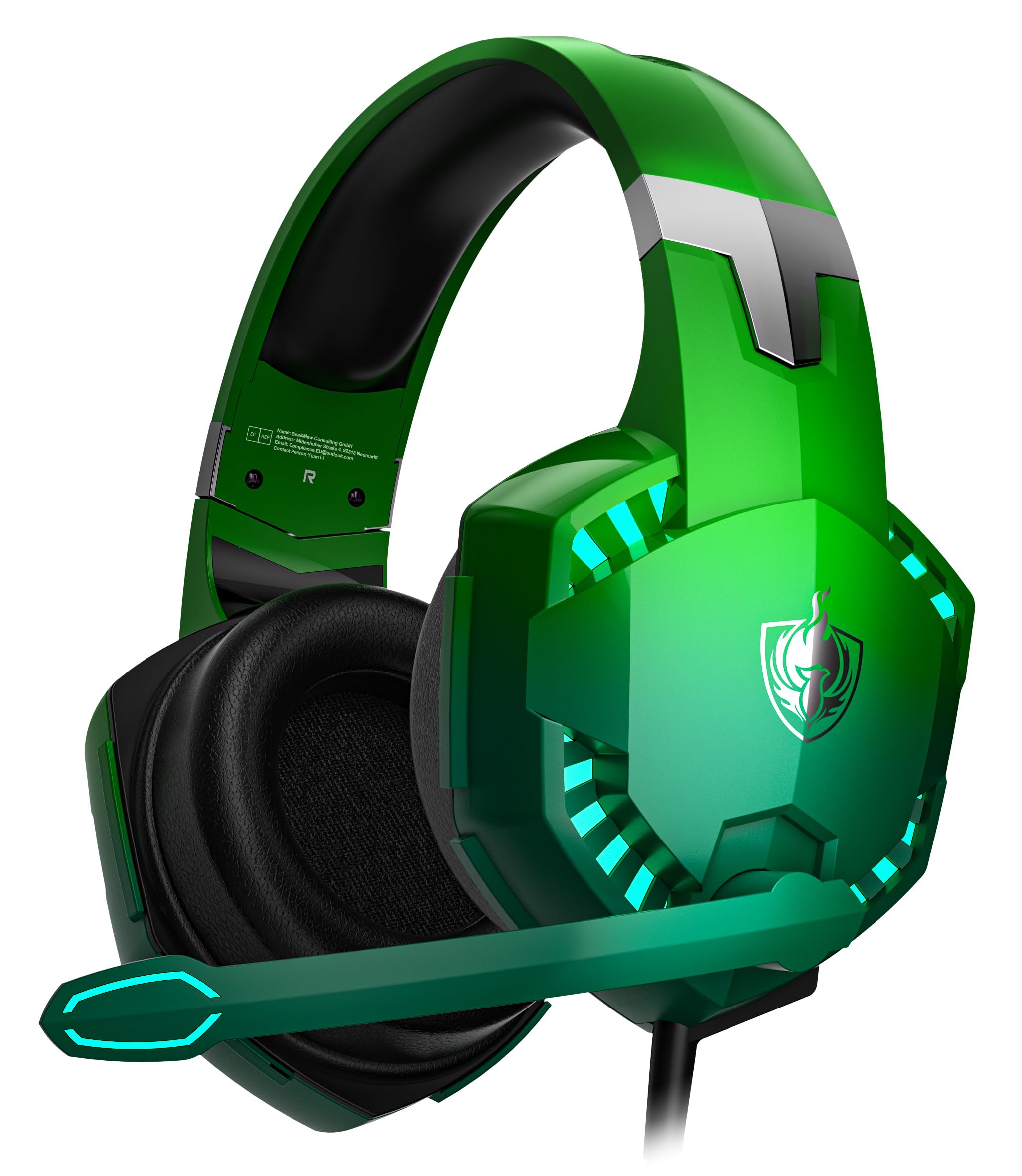 PHOINIKAS Gaming Headset for PC, PS4, PS5, Xbox, 7.1 Stereo